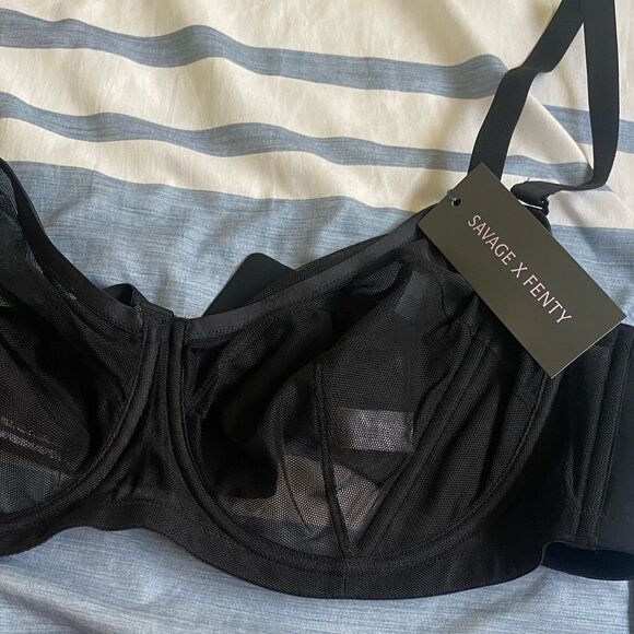 Savage X Fenty Sheer Black strapless underwire Bra NWT - Picture 5 of 7
